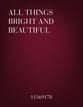 All Things Bright and Beautiful piano sheet music cover